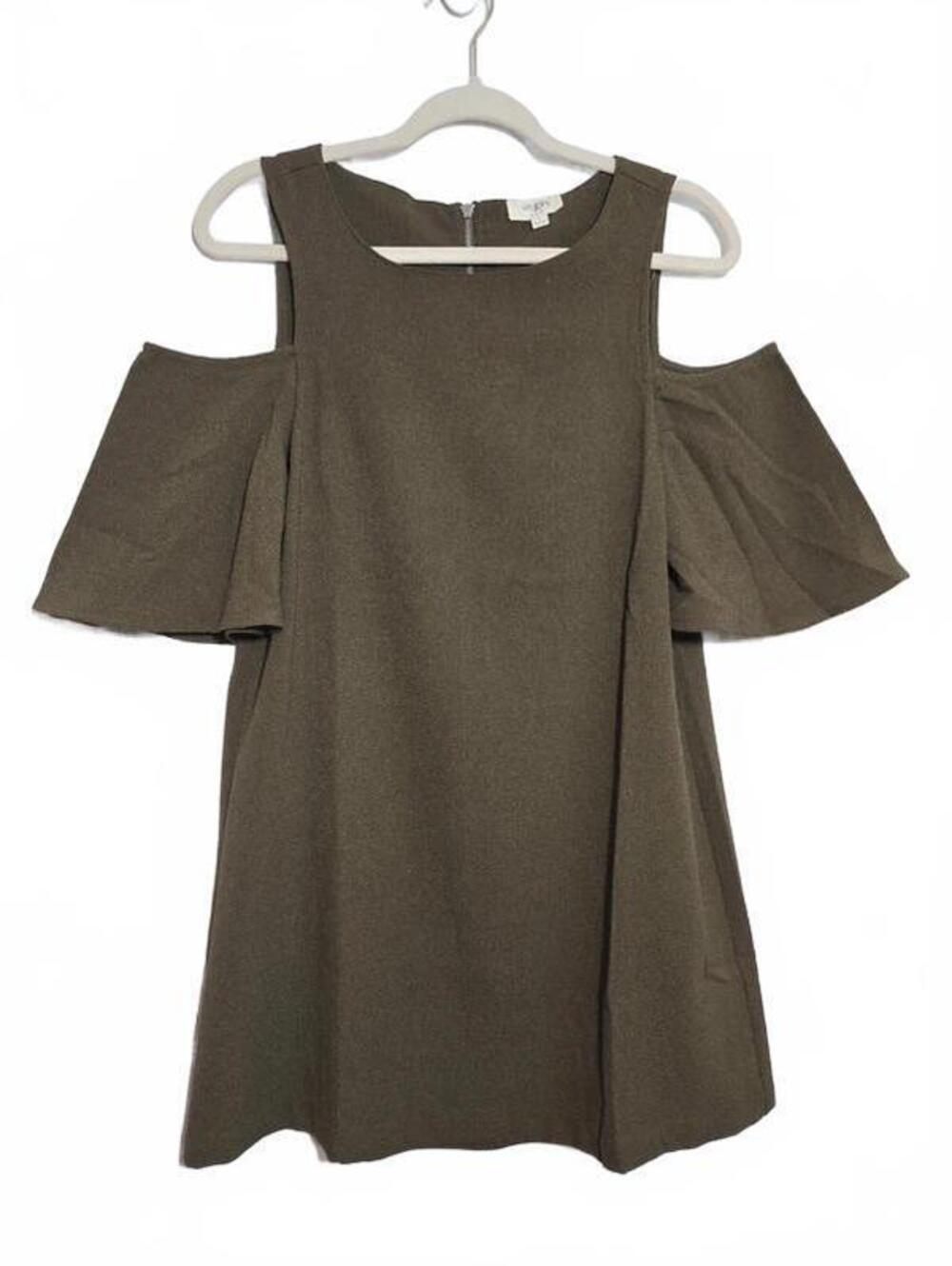 Umgee Olive Green Cold Shoulder Dress Size Small